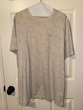 Travis Mathew Neutral Beige Short-Sleeve Crewneck Shirt